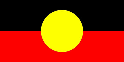 Indigenous flag acknowledgment of country Ella and Maeve 