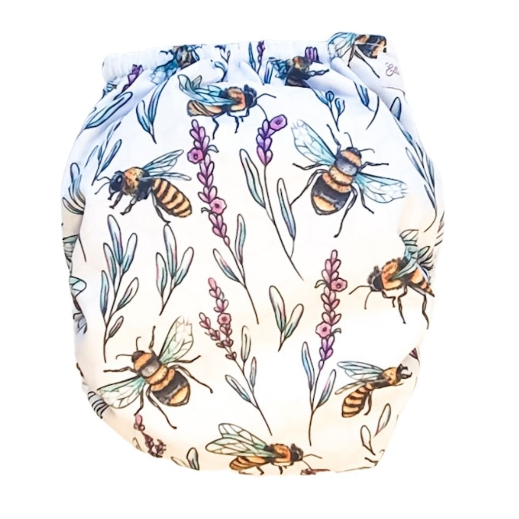 bee and lavendar modern cloth nappy #color_bees-knees