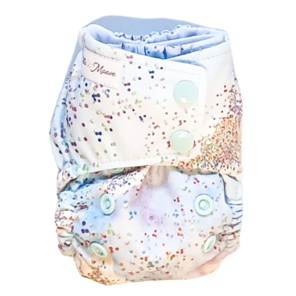 fairy bread inspired newborn modern cloth nappy #color_party-pants