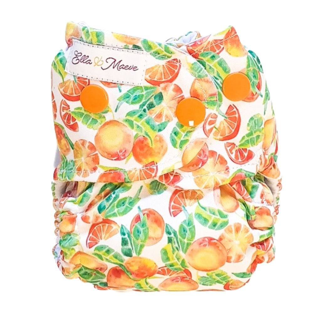 Premature Baby Modern Cloth Nappy | Ella & Maeve #color_orange-passion
