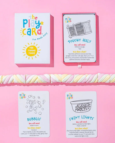 a set of flash cards for tummy time entertainment for babies